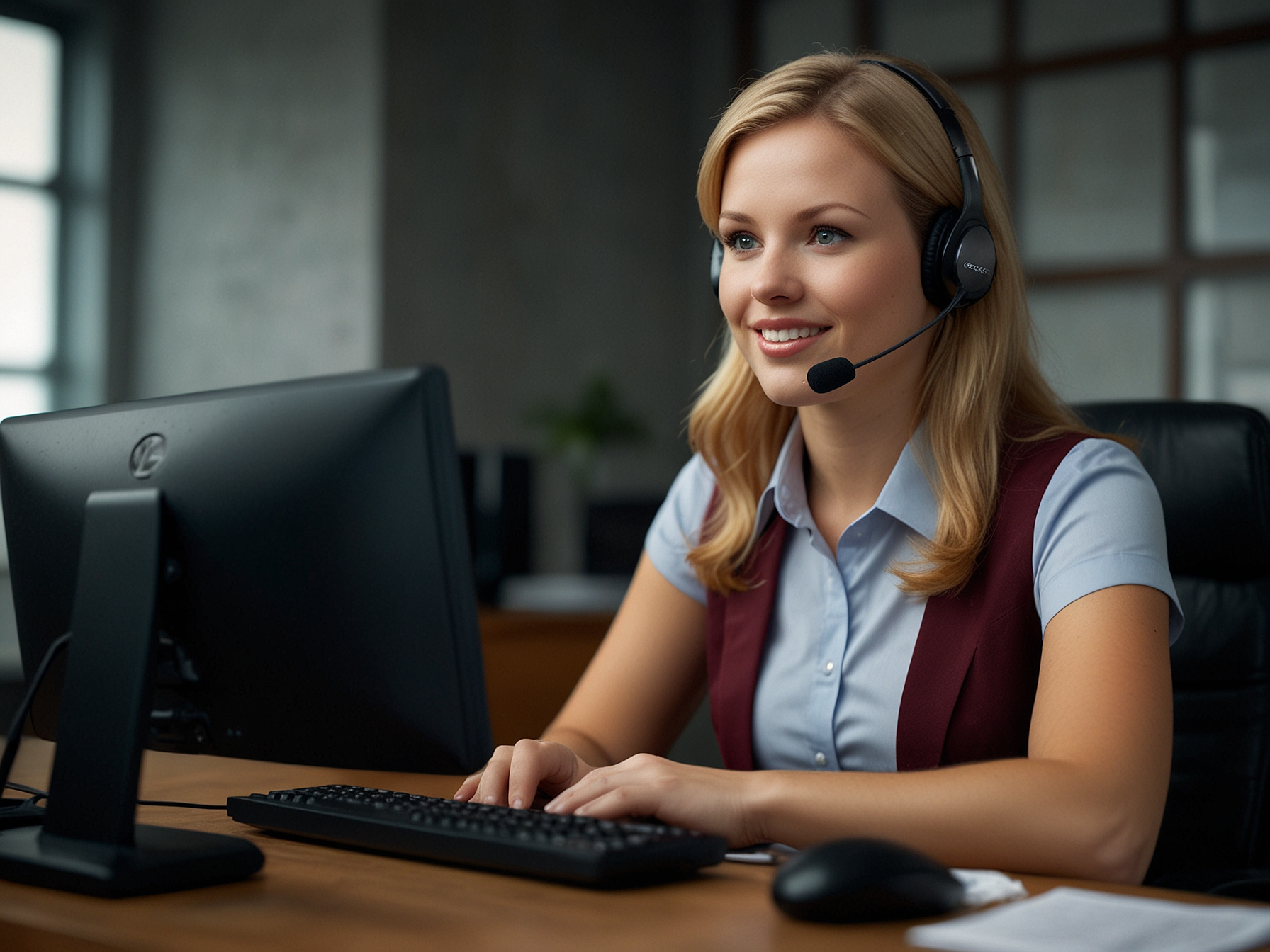 Customer support agent assisting a user
